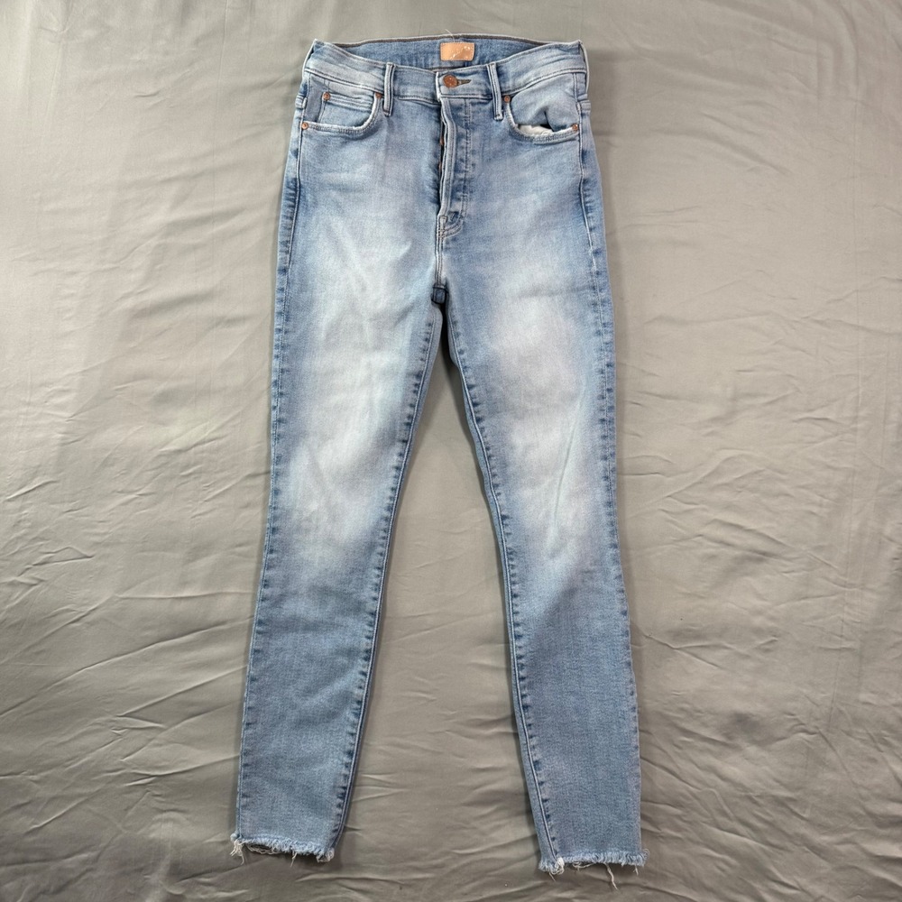 Mother The Stunner Ankle Fray California Wash Womens 26 Button Fly Straight